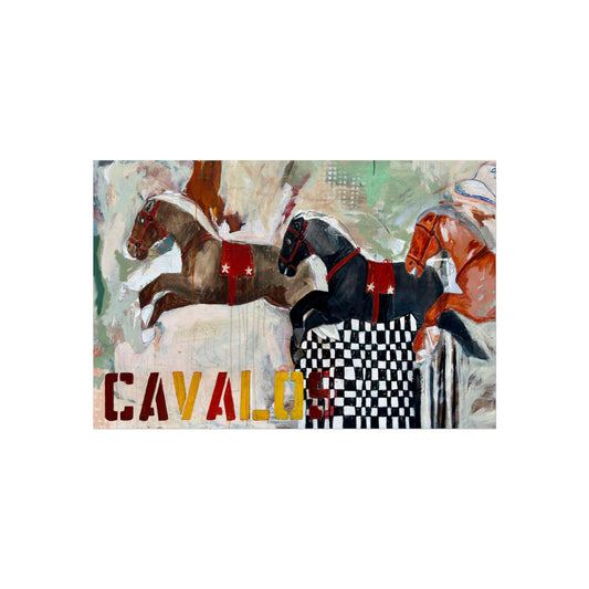 Fine Art Poster, Abstract Racing Horse
