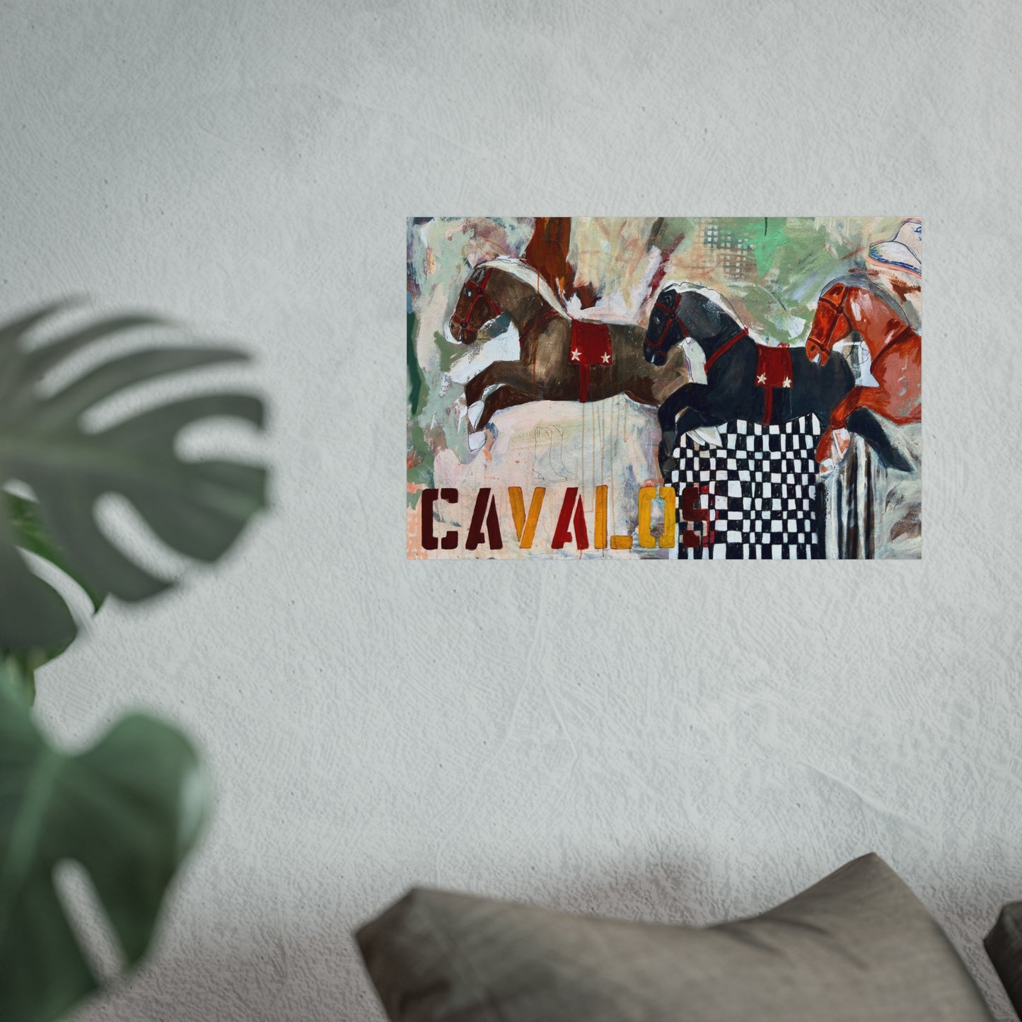 Fine Art Poster, Abstract Racing Horse