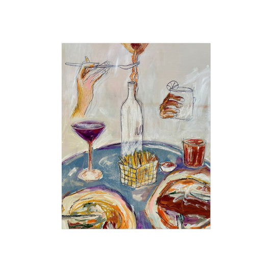 Fine Art Poster, Bistro Table Still Life