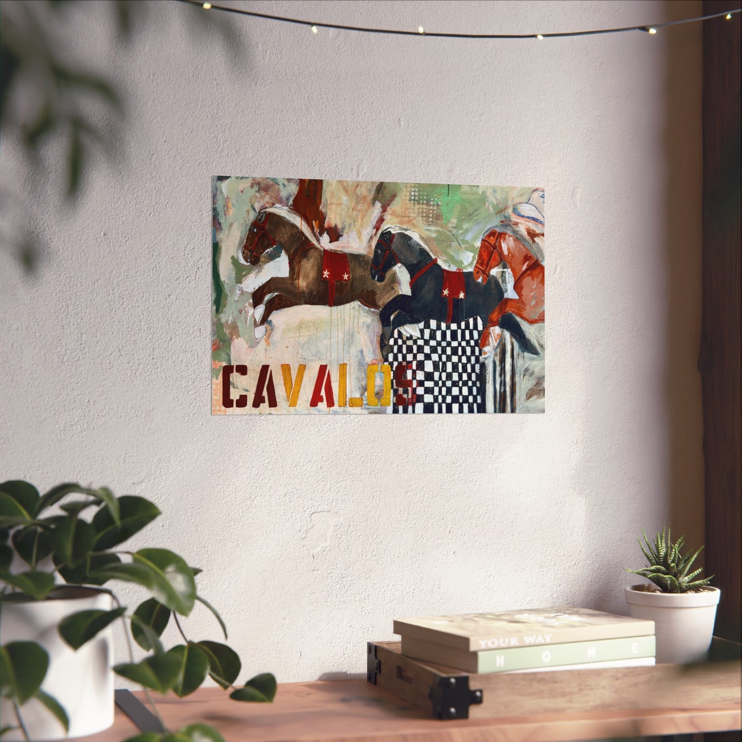 Fine Art Poster, Abstract Racing Horse