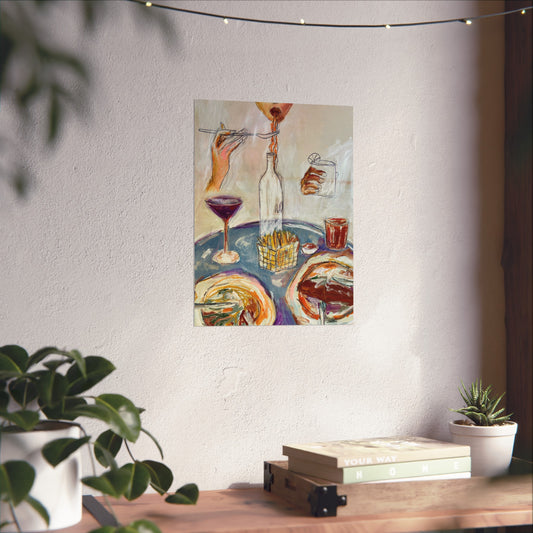 Fine Art Poster, Bistro Table Still Life