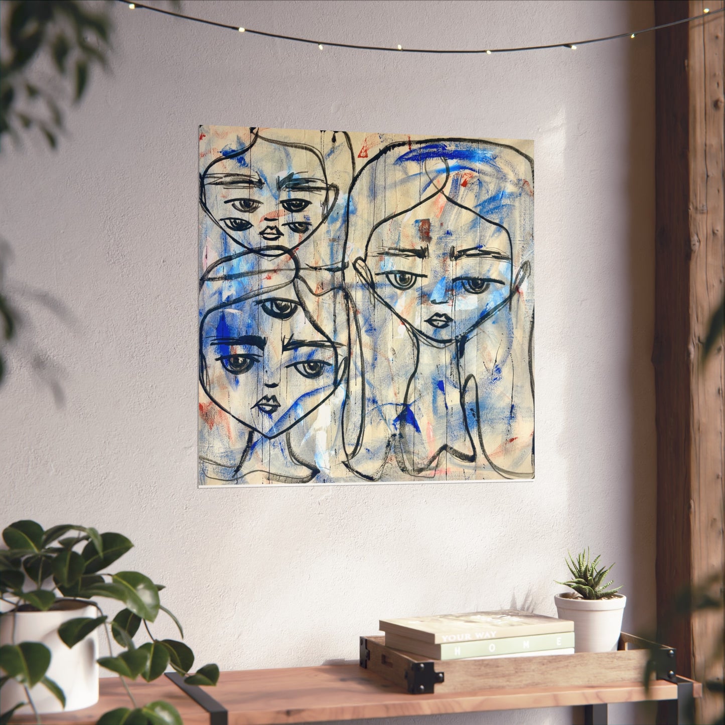 Fine Art Poster, Abstract Faces