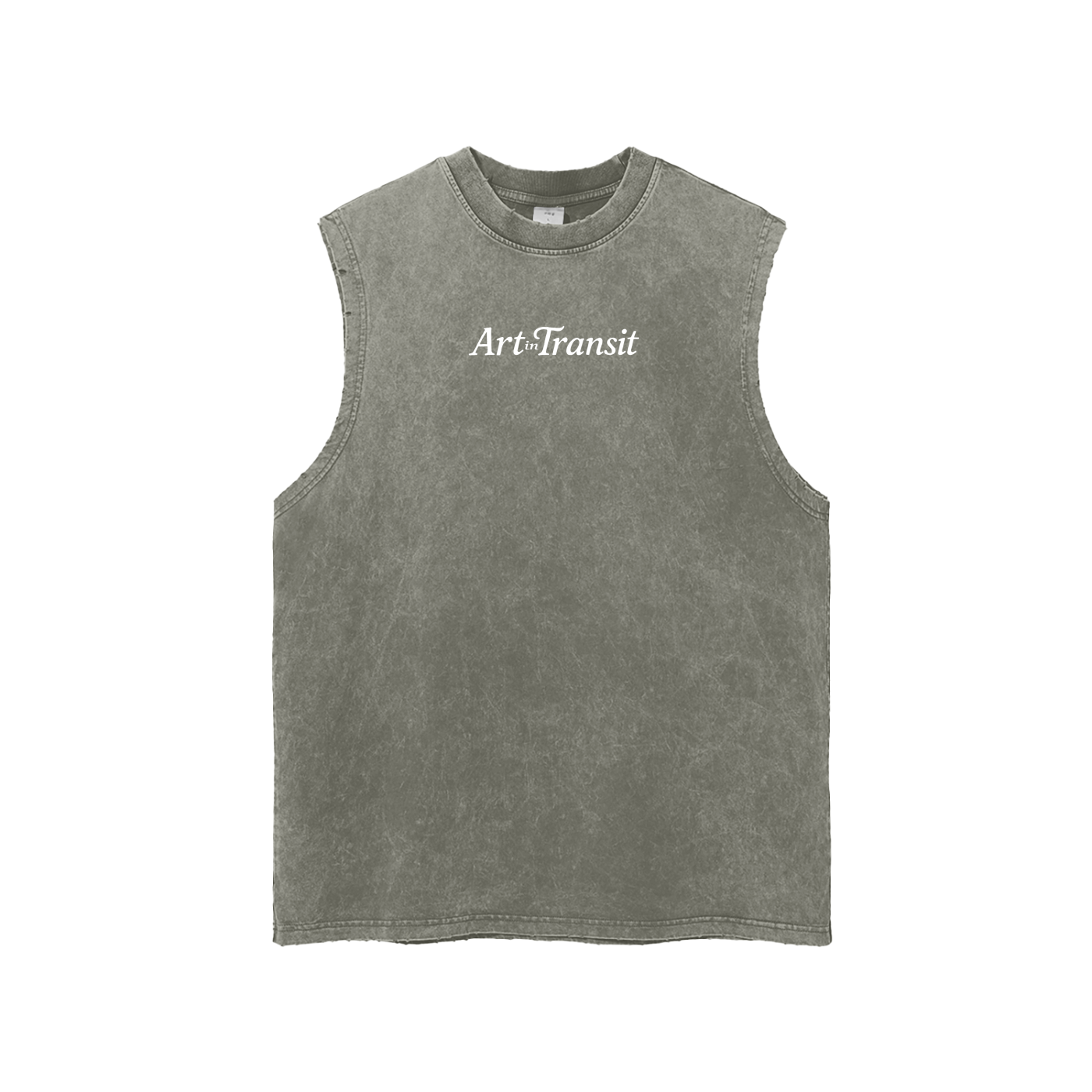 Snow Washed Frayed Hem Tank Top
