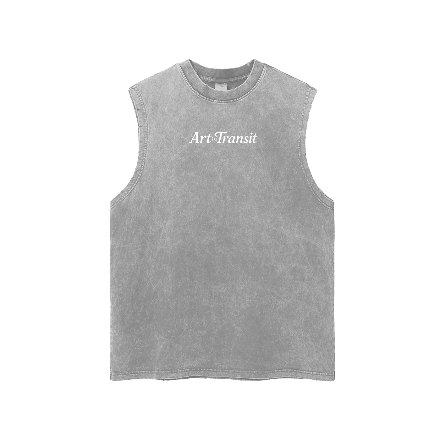 Snow Washed Frayed Hem Tank Top